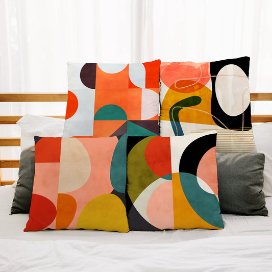 Simple Geometric Abstract Pattern Sofa Backrest Cushion Cover