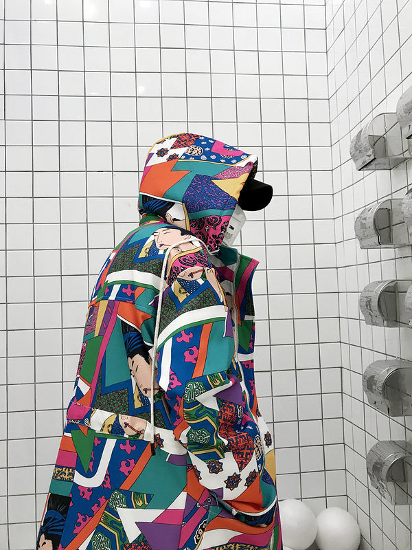 Graffiti trench coat