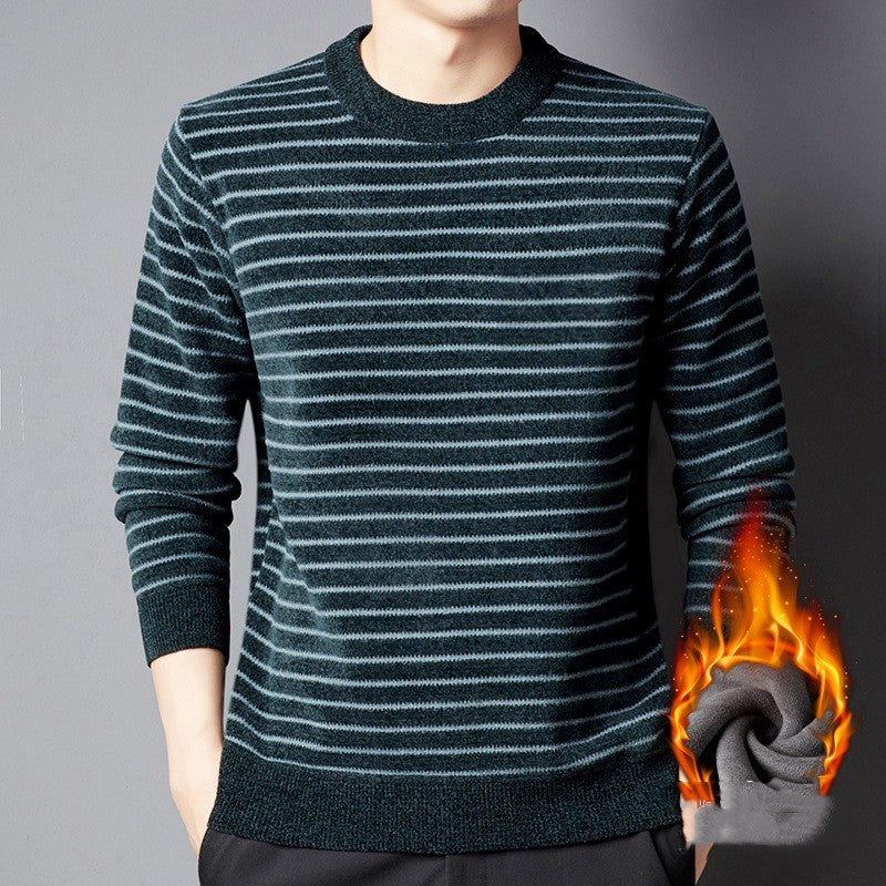 Men's Round Neck Thickened Ferret Sweater