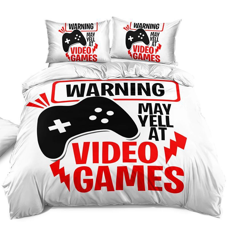 Mobile Game Elements 3D Digital Printing Duvet Cover