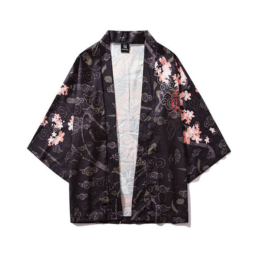 Long Robe Loose Unbuttoned Young Men's And Women's Cloak Shirt