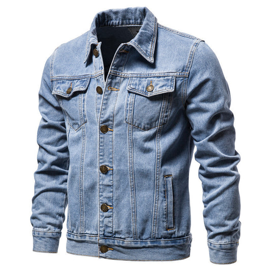 Cotton Casual Slim-fit Jacket Men's Denim Jacket Men's