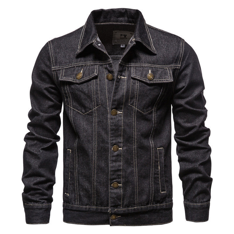 Cotton Casual Slim-fit Jacket Men's Denim Jacket Men's