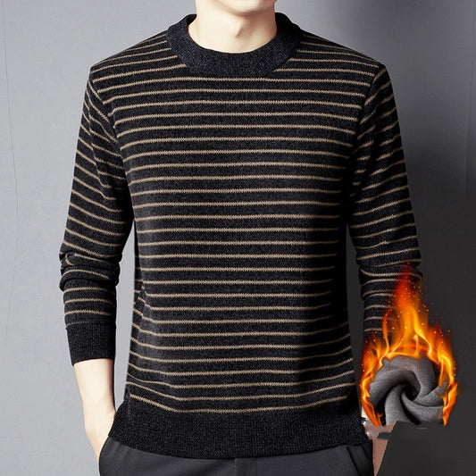 Men's Round Neck Thickened Ferret Sweater