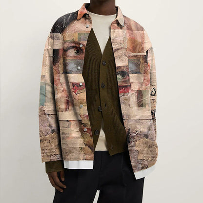 Explosive Autumn Printed Lapel Men's Jacket Top