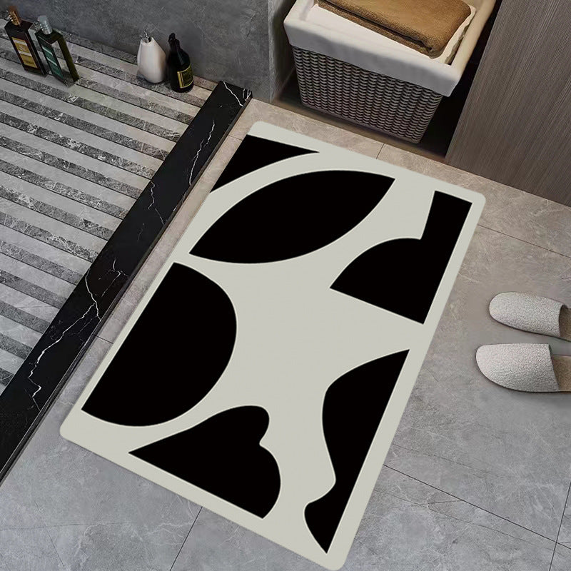 Soft Diatom Mud Floor Bathroom Toilet Absorbent Non-slip Entry Carpet Door Mat