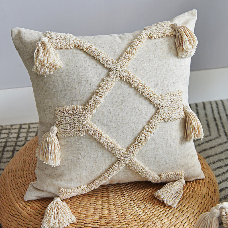 Hand-tufted pillowcase