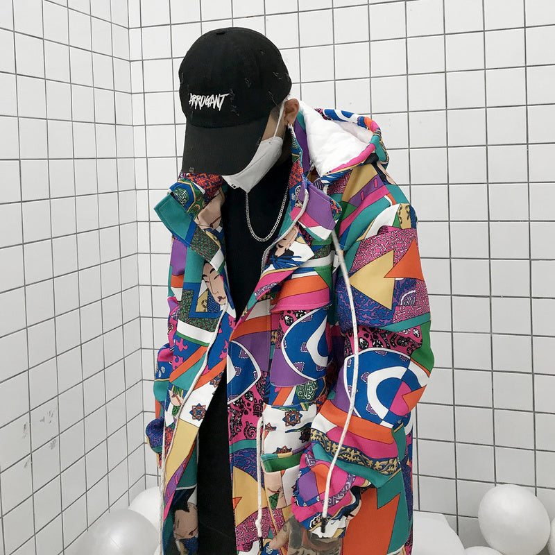 Graffiti trench coat