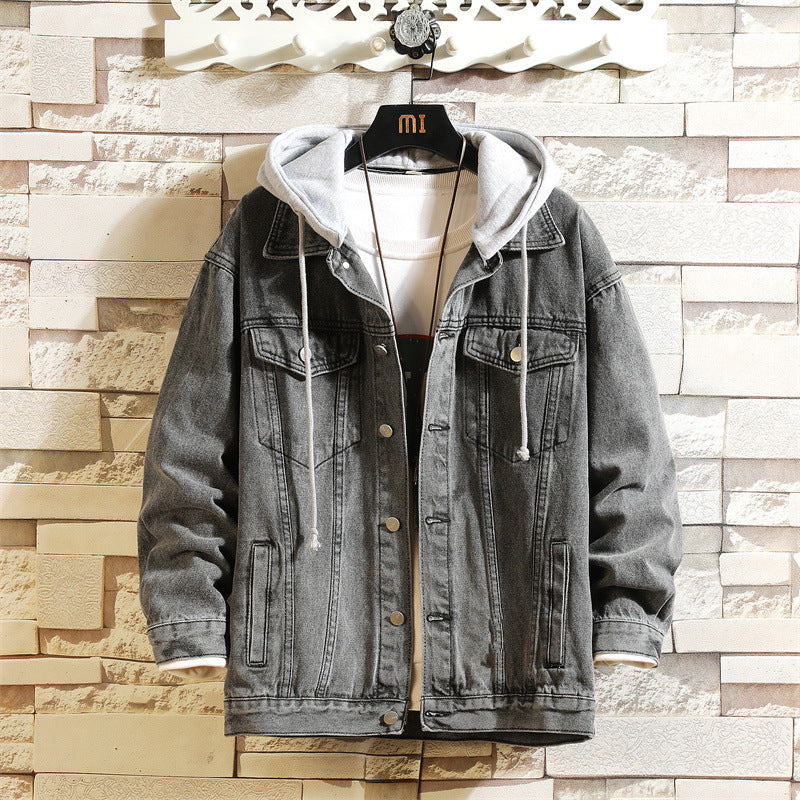 Men's Loose Casual Hooded Denim Jacket