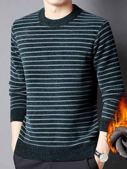 Men's Round Neck Thickened Ferret Sweater