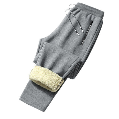 Lamb Fleece Trousers Men's And Women's Loose Plus Fleece Warm Sweatpants