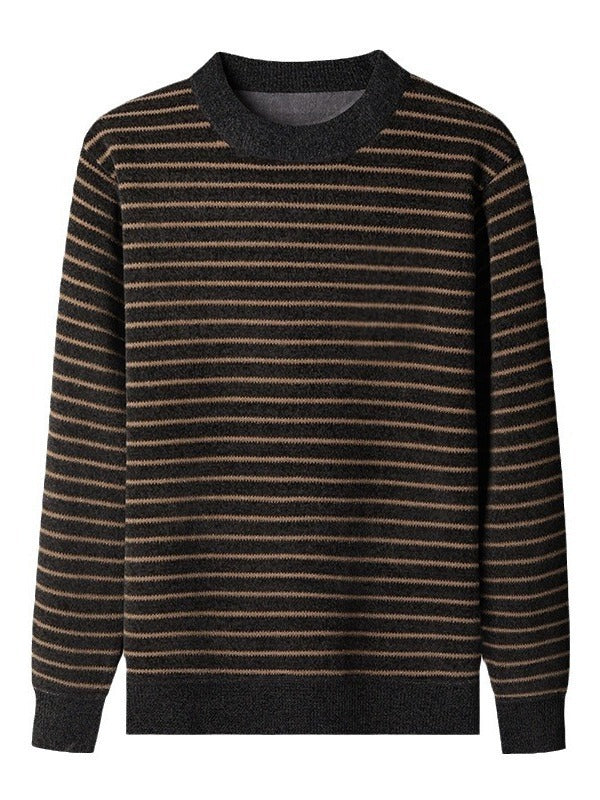 Men's Round Neck Thickened Ferret Sweater