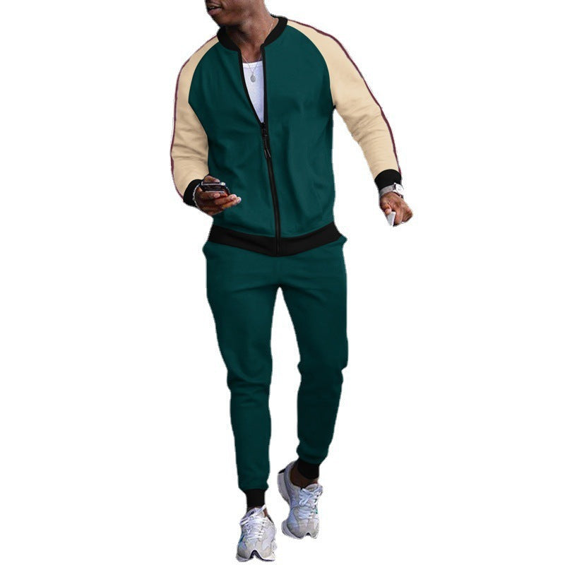 Sports Casual Sweater And Pants Zipper Set