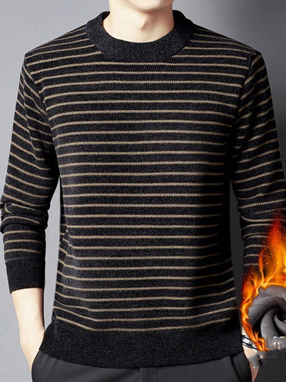 Men's Round Neck Thickened Ferret Sweater